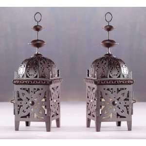   Metal Moroccan Style Candle Lamp Holder Lanterns: Home Improvement