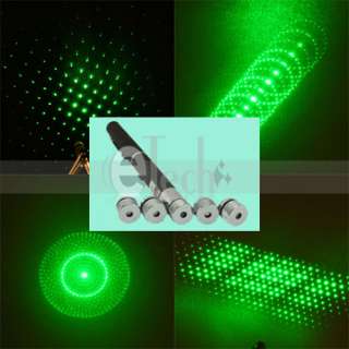 New Laser Pointer Pen 5mW 650nm Green Laser with 5 Kaleidoscopic Heads 