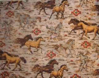 BTY 100% Cotton Fabric Southwestern Wild Horses CP34425  