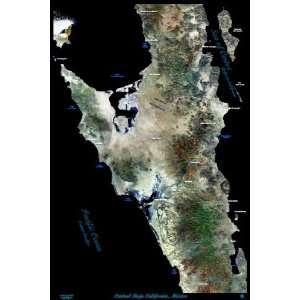  Central Baja California, Mexico: The Satellite poster map 
