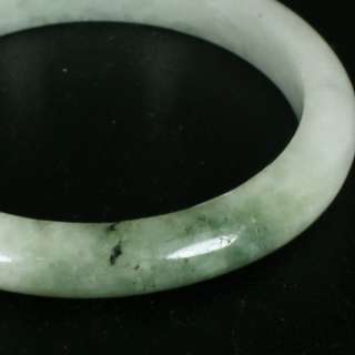 Certified 53mm Green Bangle Bracelet 100% Grade A Natural Untreated 