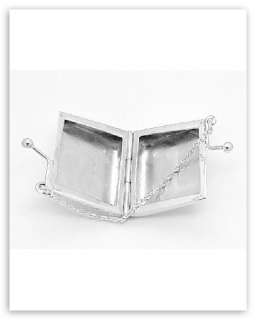   metal sterling silver shape purse style locket box item x 6272