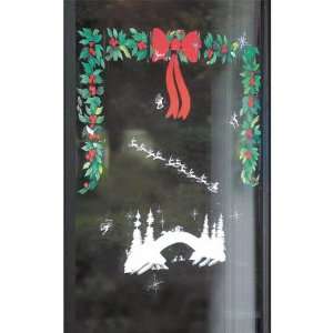  Christmas Static Cling Window Kit, Small: Home & Kitchen