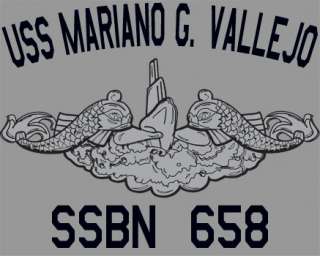 US Navy USS Mariano G. Vallejo SSBN 658 Sub T Shirt  