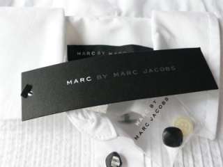 Marc Jacobs Wicken White Tuxedo Shirting L/S Top NWT XS  