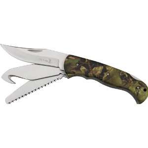   Elk Ridge Camo 3 Blade Folding Field Dressing Knife: Sports & Outdoors