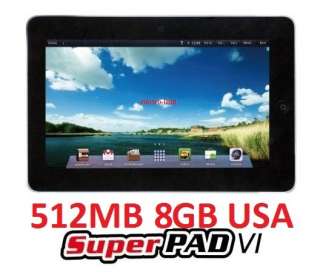 10 GOOGLE ANDROID 2.2 WIFI TABLET CAM HDMI 512 DDR 8GB  