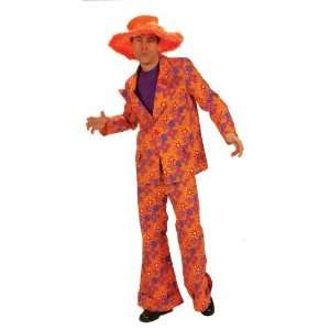    Bristol Novelty Hippie Flower Power Suit Orange Toys & Games