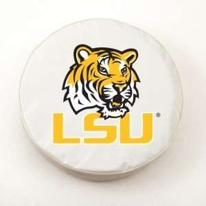  LSU Tigers White Tire Cover, Large
