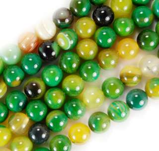 15inches 12mm Yellow Green Dream Agate Round Beads  