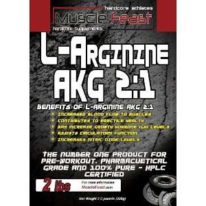  Muscle Feast Arginine AKG 21 Powder 2 Pounds Health 