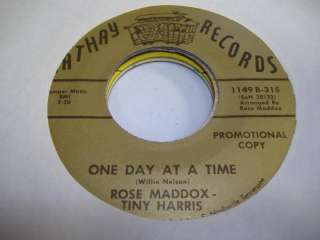   Country 45 ROSE MADDOX   TINY HARRIS One Day at a Time on Cathay