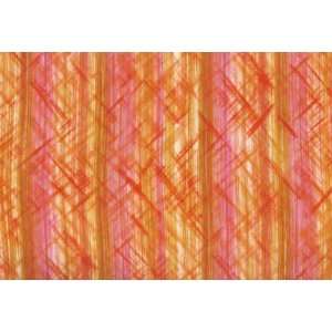  CAM FHICA1 Criss Crosses on Gold and Peach Stripe Fabric 