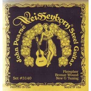John Pearse Weissenborn Guitar Phosphor Bronze G Tuning, .018   .056 