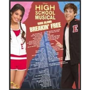  High School Musical Lyrics For Breakin Free Poster Dry 