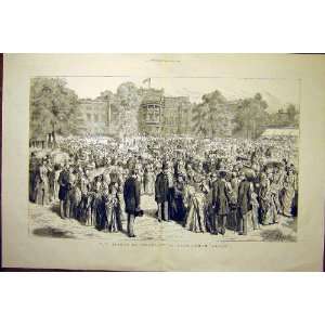  Queen Garden Party Buckingham Palace Sketch Print 1887 