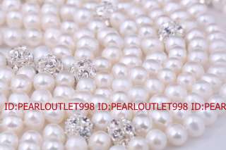 GENUINE 100 LONG WHITE FRESHWATER PEARL NECKLACE  