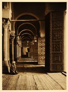   Mosque Man Kairouan Tunisia Lehnert   ORIGINAL PHOTOGRAVURE  