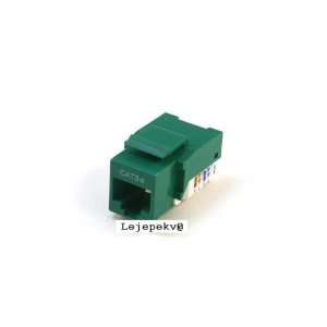  Cat5E RJ 45 Tooless Keystone Jack in Green Everything 