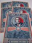 Barack Obama Yes We Did Shepard Fairey FIVE Vinyl Stickers 6 X 4.5