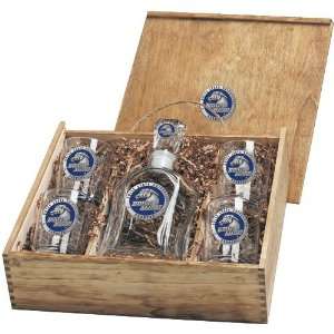   Boise State University Boxed Capitol Glass Decanter Set: Home