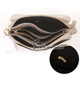 Real leather snake grain shoulder bags clutch handbags  