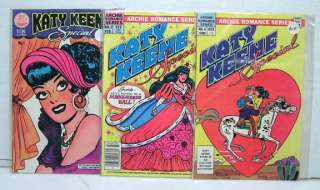 Lot of 3 1983/84 KATY KEENE Special Comic #1, 2 & 4  