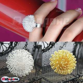 Korean Fashion Dandelion Flower Adjustable Ring Two Colors  