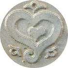 Curlique Curly Heart Symbol Wax Seal Stamp Resin Handle