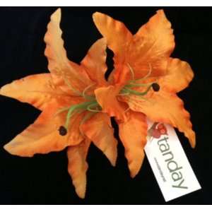   Looking Large Double Tiger Lily Flower Hair Clip .: Everything Else
