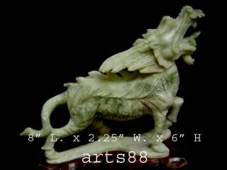 Chinese Green JADE KIRIN or KYLIN   Feng Shui Animal #9  