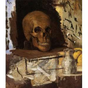 Oil Painting Skull and Waterjug Paul Cezanne Hand 