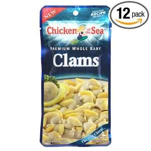 Chicken of the Sea Whole Baby Clams, 3.53 Ounce Pouches (Pack of 12 