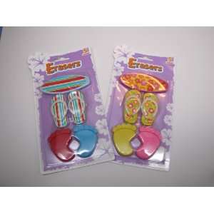  2 Packs of Hawaiian Style Erasers, 5 count each 
