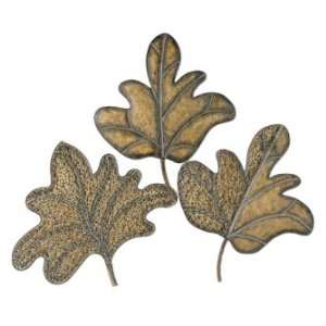    Abstract Metal Wall Art Canopy Leaves, Set/3