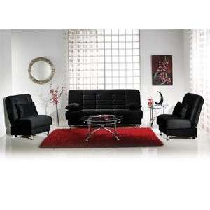    Vegas Rainbow Black Sofa & 2 Chairs Set by Sunset: Home & Kitchen