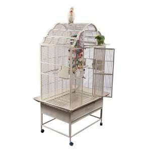   Bird Supplies Victorian Scalloped Top Bird Cage   Platinum: Pet