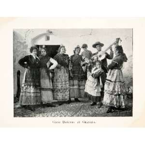  Gypsy Dancers Granada Spain Costume Indigenous People Musical Guitar 