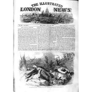   1859 OFFICER DOG BATTLE MAGENTA DEAD BODIES WAR SCENE
