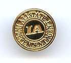 Vintage Allstate Independent Agent IA Gold Tone Lapel Tie Tac Hat Pin