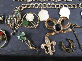 QUALITY 250 GRAM GOLD FILLED ANTIQUE JEWELRY LOT SOME SCRAP RECOVERY 