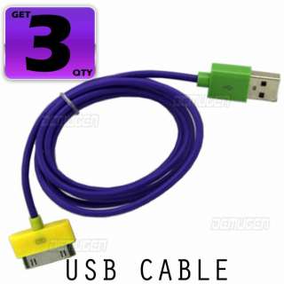 PURPLE USB Data Sync Cable for Apple iPhone 3G S 3GS  
