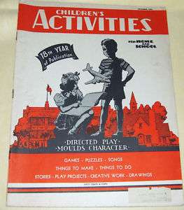 Vtg Childrens Activities Book, Vintage Toy Ads Dec 1951  