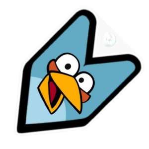  Angry Birds Blue Bird Car Decal Badge: Automotive