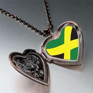 Jamaica Flag Pendant Necklace