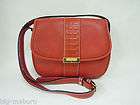 AUTHENTIC LANCEL PARIS Red Leather Shoulder bag Purse Made in ITALY