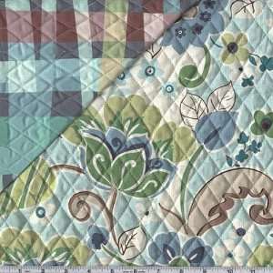  44 Wide Natural Effects Double sided Quilted Blue/Green 