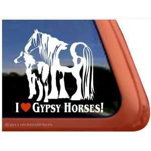  I Love Gypsy Horses Vinyl Window Decal Automotive