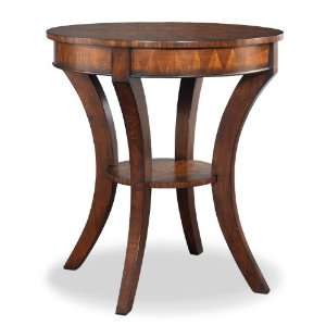  Ericson Pecan Finish Round Side Table Furniture & Decor
