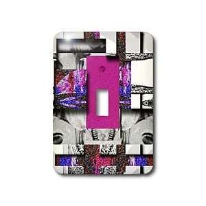   Grain in Pink and Purple   Light Switch Covers   single toggle switch